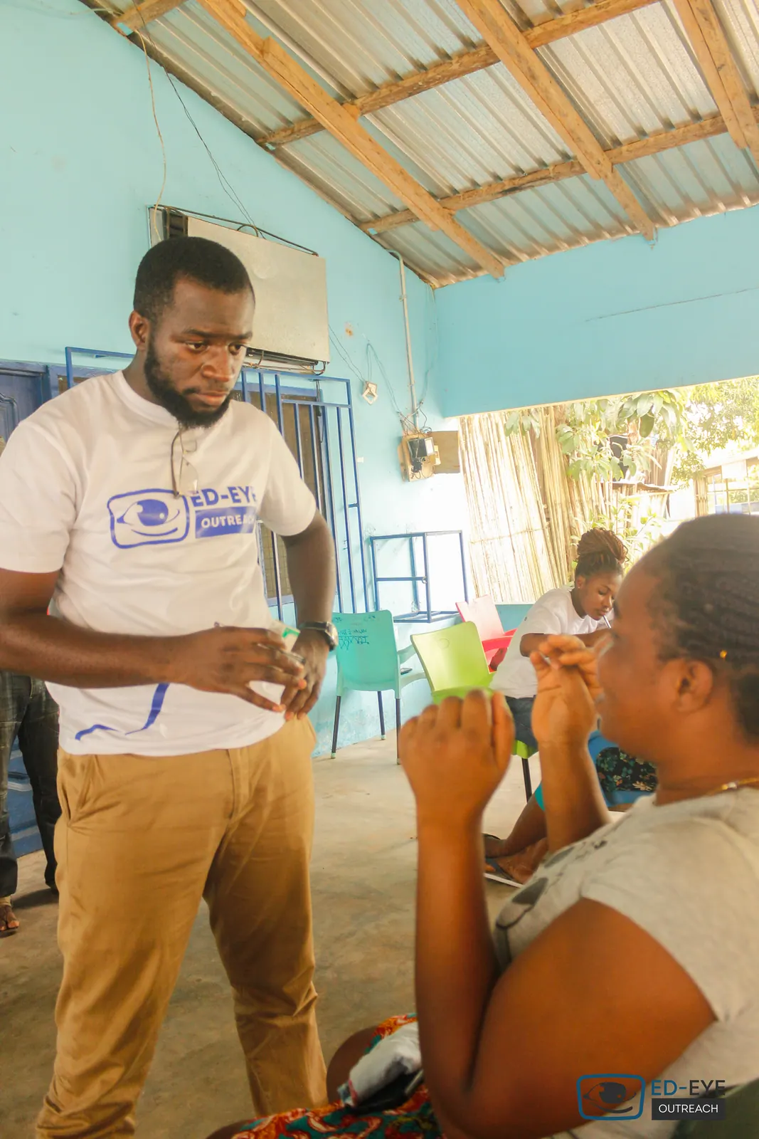 A photograph from an ED-EYE community outreach