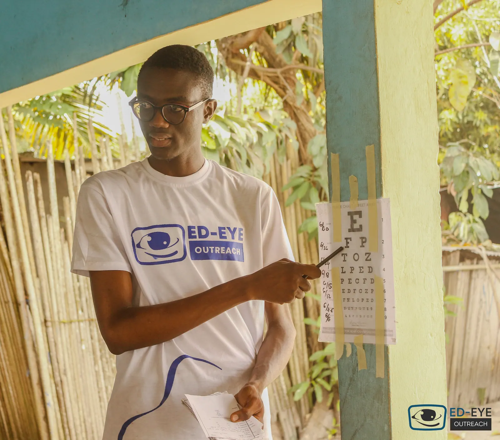 A photograph from an ED-EYE community outreach