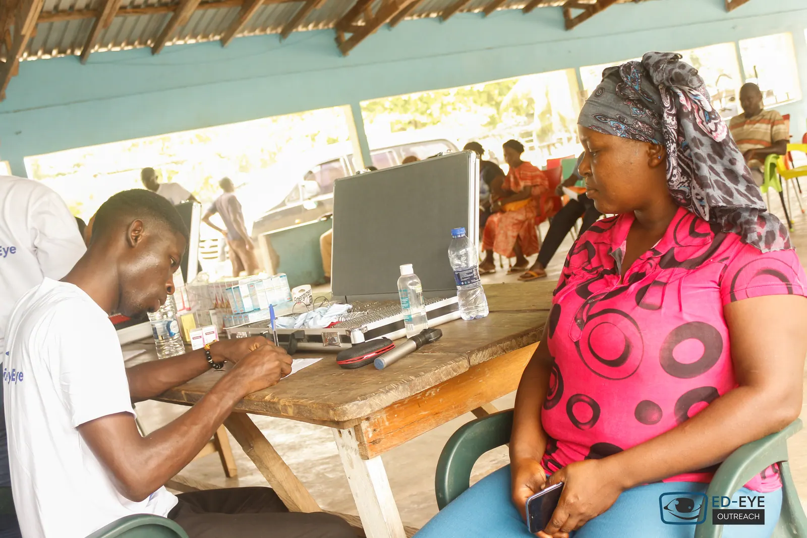 A photograph from an ED-EYE community outreach