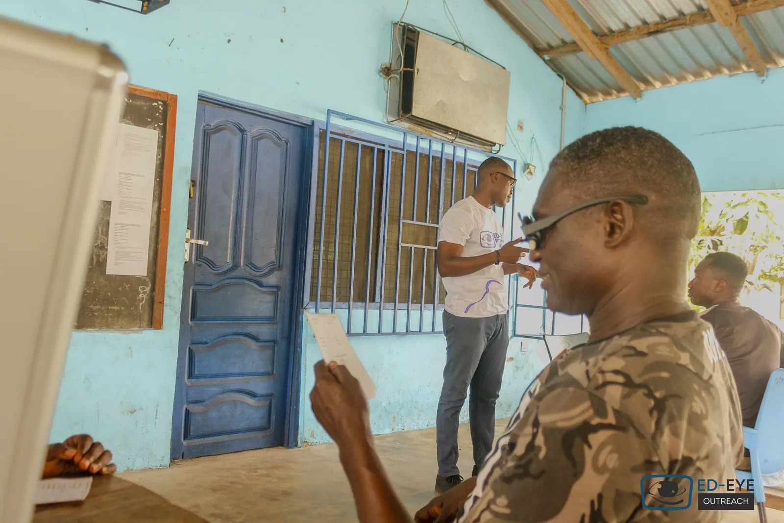 A photograph from an ED-EYE community outreach