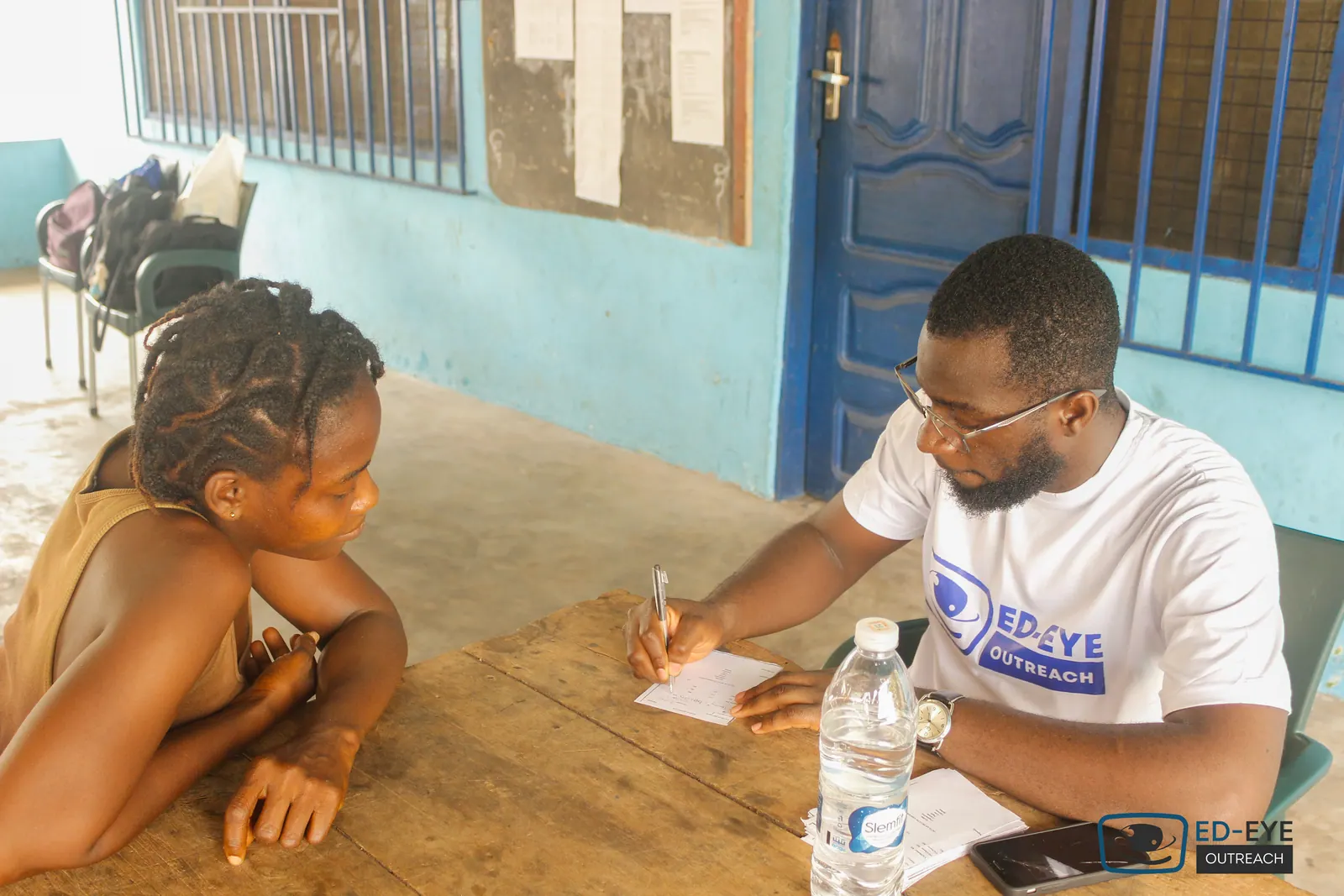 A photograph from an ED-EYE community outreach