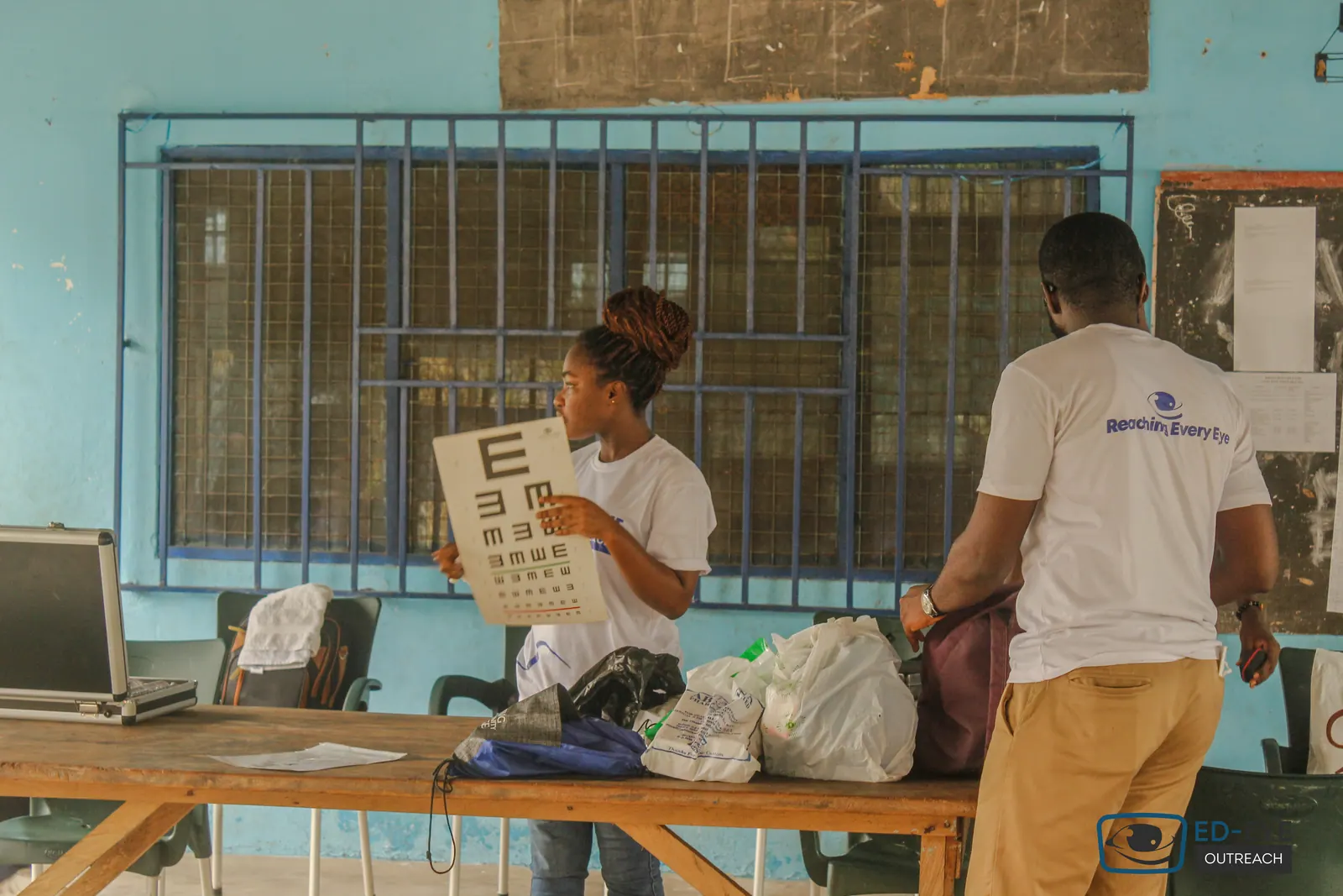 A photograph from an ED-EYE community outreach