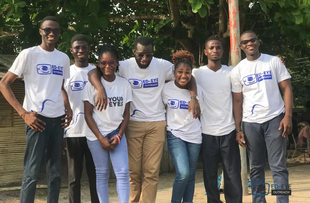 ED-EYE volunteers posing together outdoors