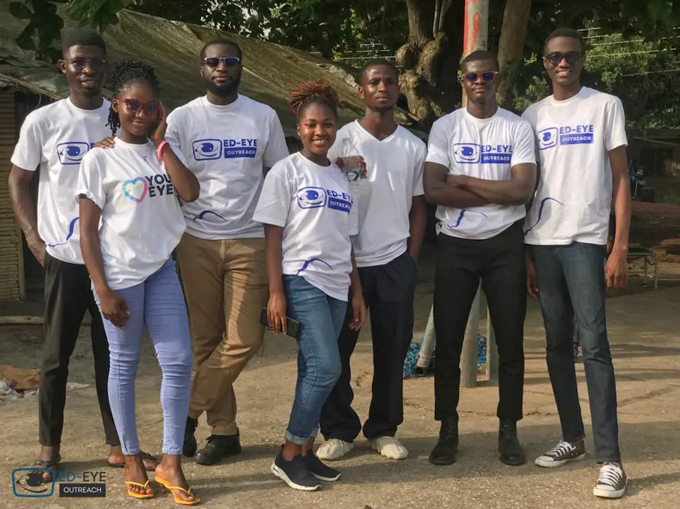 ED-EYE team members posing together during outreach